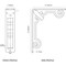 Ekena Millwork Fleur De Lis Wrought Iron Bracket, (Triple center brace), Antiqued Warm Silver 2"W x 7 1/2"D x 10"H BKTM02X07X10TFLAWS - alternate 7